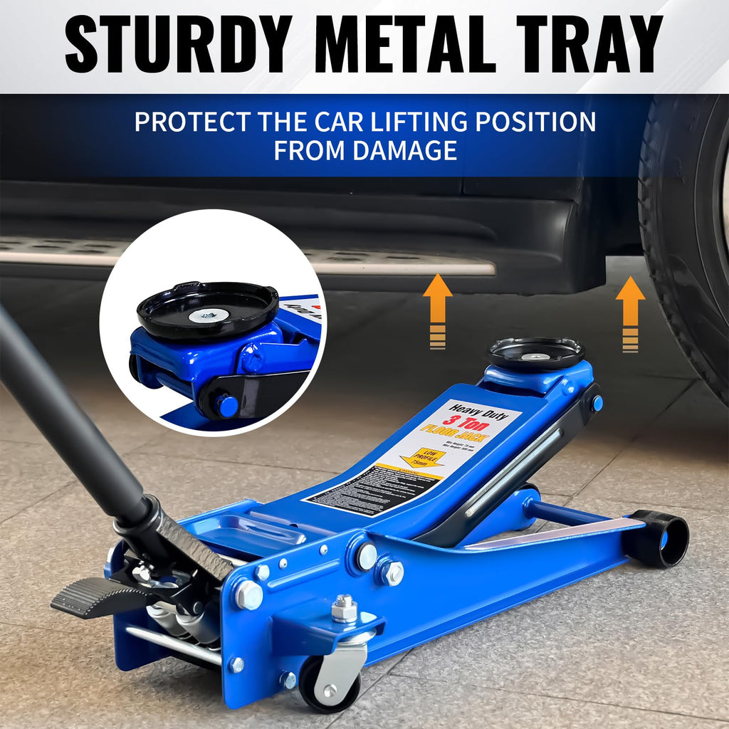 3 Ton Hydraulic Floor Jack with Foot Pedal K641607