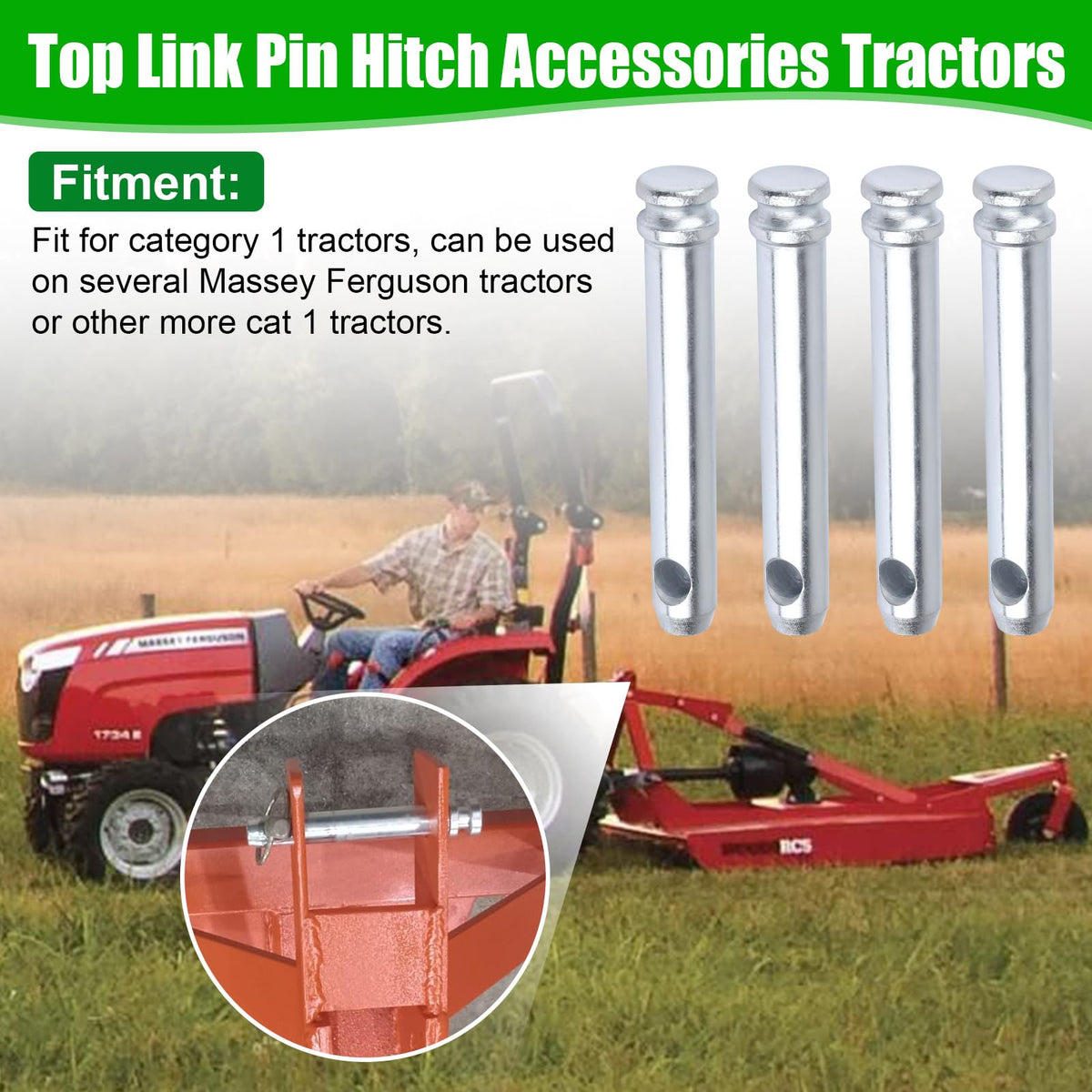 3/4 in Dia Top Link Pin Hitch 4 Pack V431
