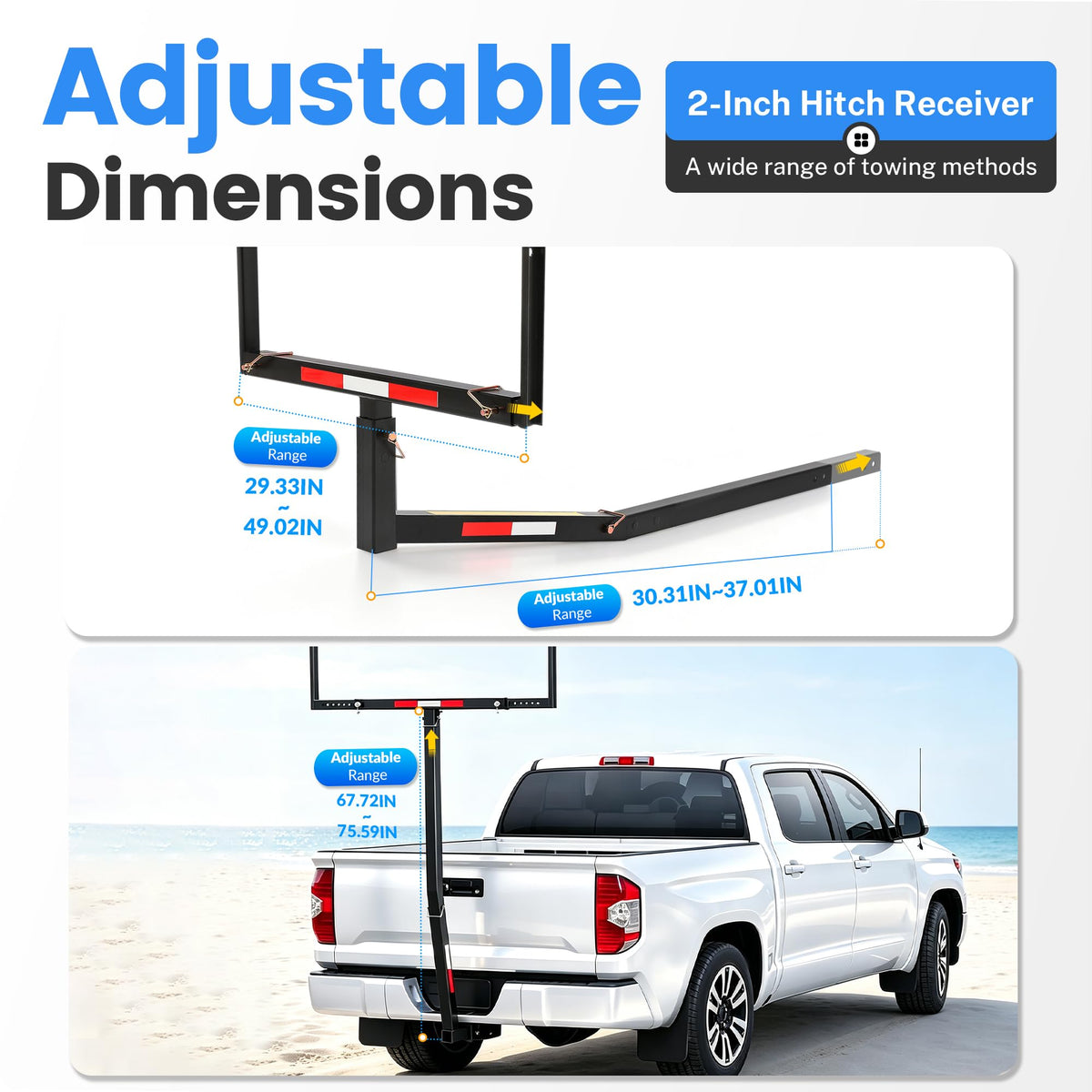 Truck Bed Extender Hitch Mount Extension Rack N126228