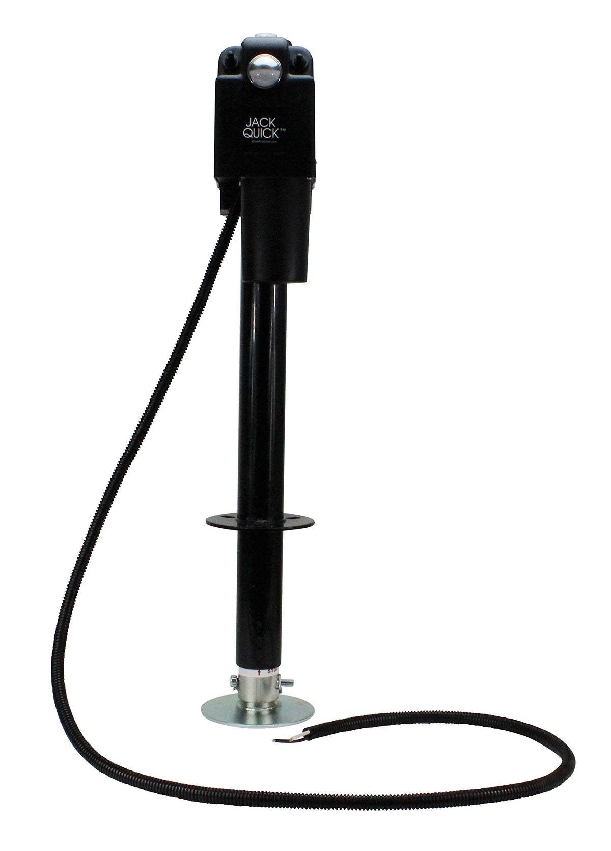 Electric A-Frame Tongue Jack with LED Work Light and Ground Wiring, 3,650 lbs. Capacity, Black Q723