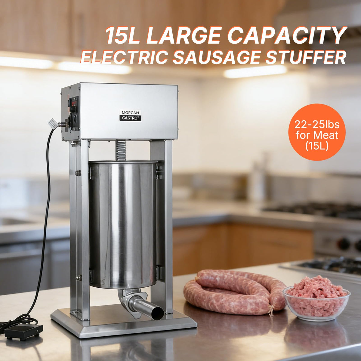 15L Stainless Steel Electric Sausage Stuffer Q303288