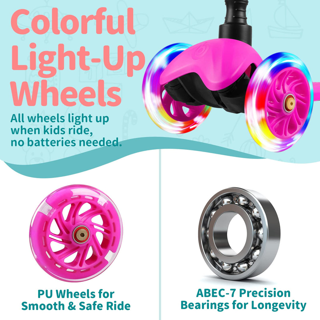 3 Wheel Kids Scooter with Light up Wheels X96078