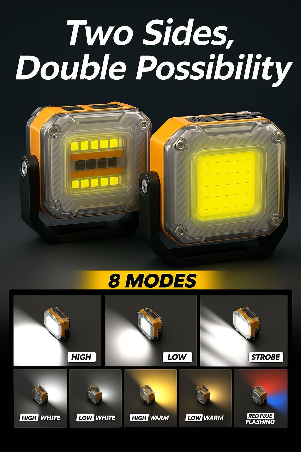 2 Pack Rechargeable LED Work Light O58739