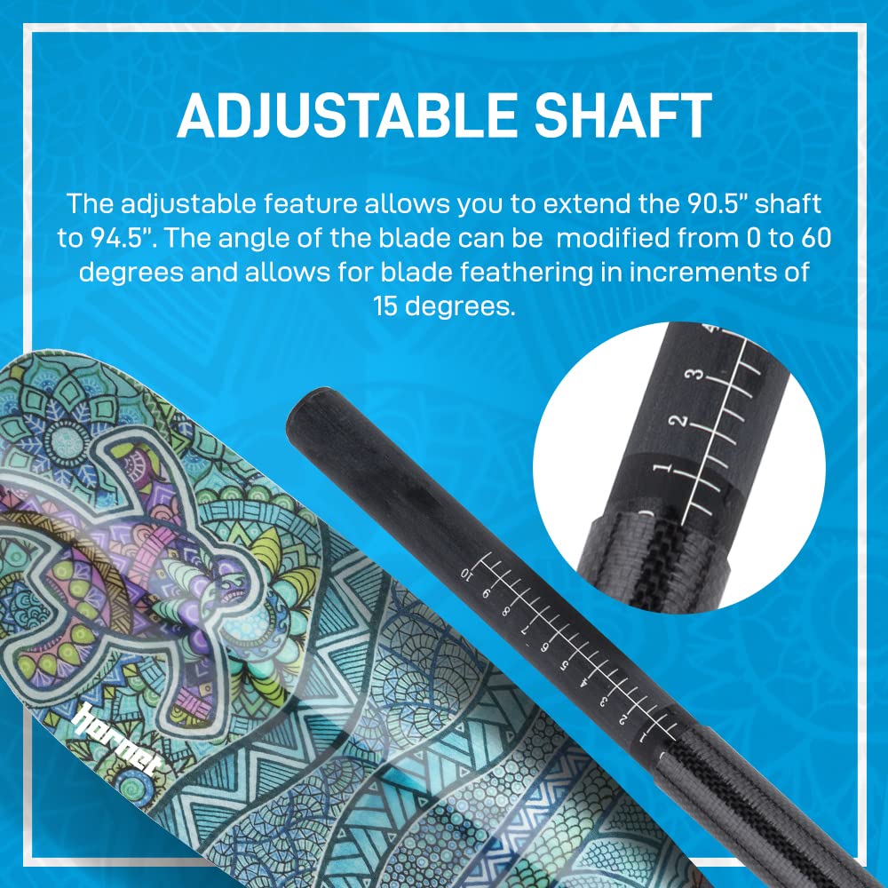 Fiberglass Kayak Paddle 90.5 inches Adjustable Carbon Fiber Shaft C588037