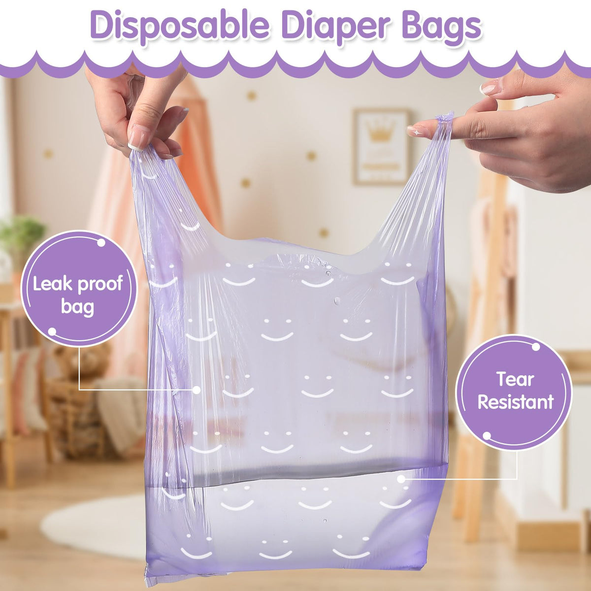1600 Count Scented Disposable Diaper Bags with Tie Handle Y442797