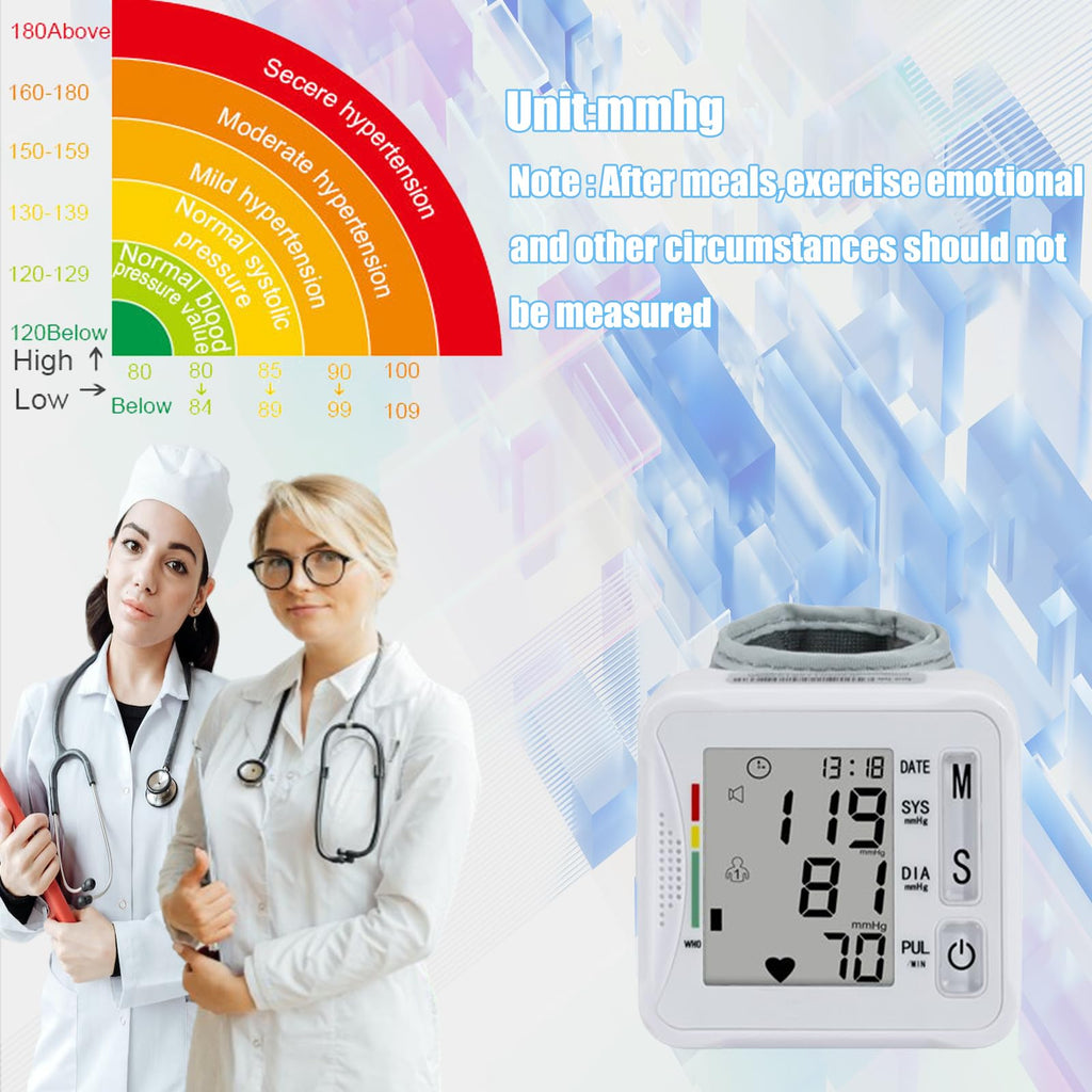 Wrist Blood Pressure Monitor with Carrying Case U19260