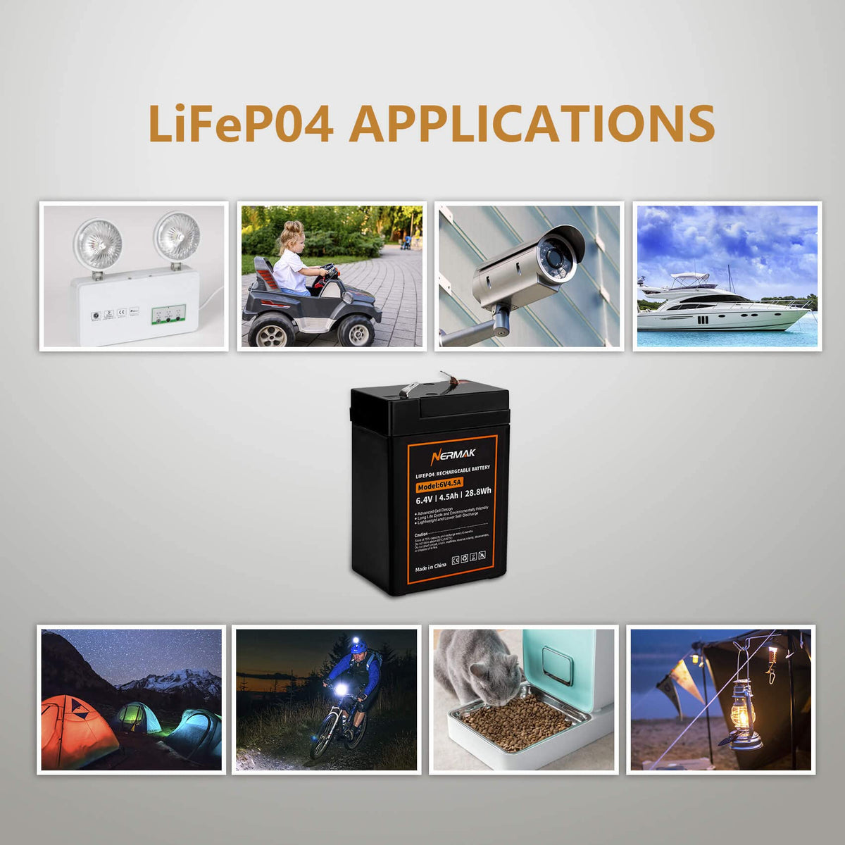 6V 4.5Ah LiFePO4 Battery 2 Pack E69845