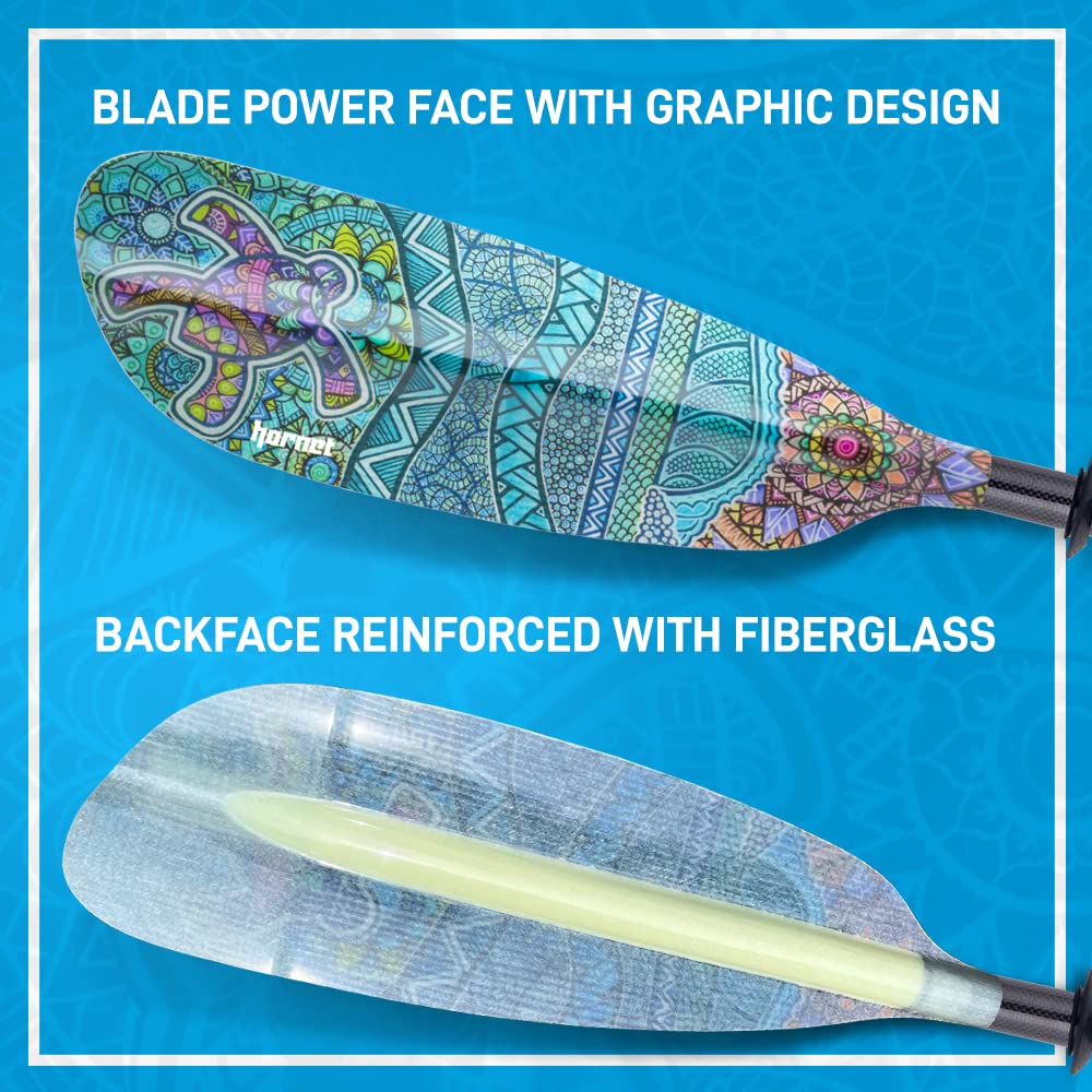 Fiberglass Kayak Paddle 90.5 inches Adjustable Carbon Fiber Shaft C588037