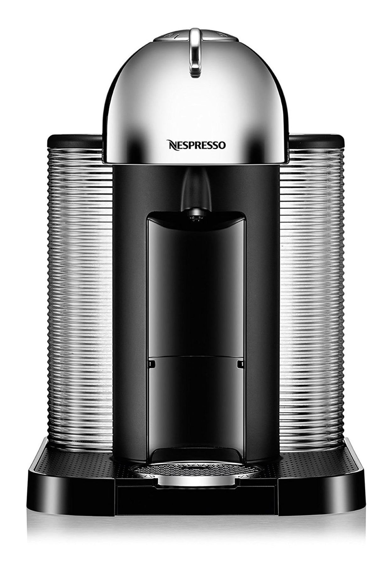 Chrome Coffee and Espresso Maker with Milk Frother D177
