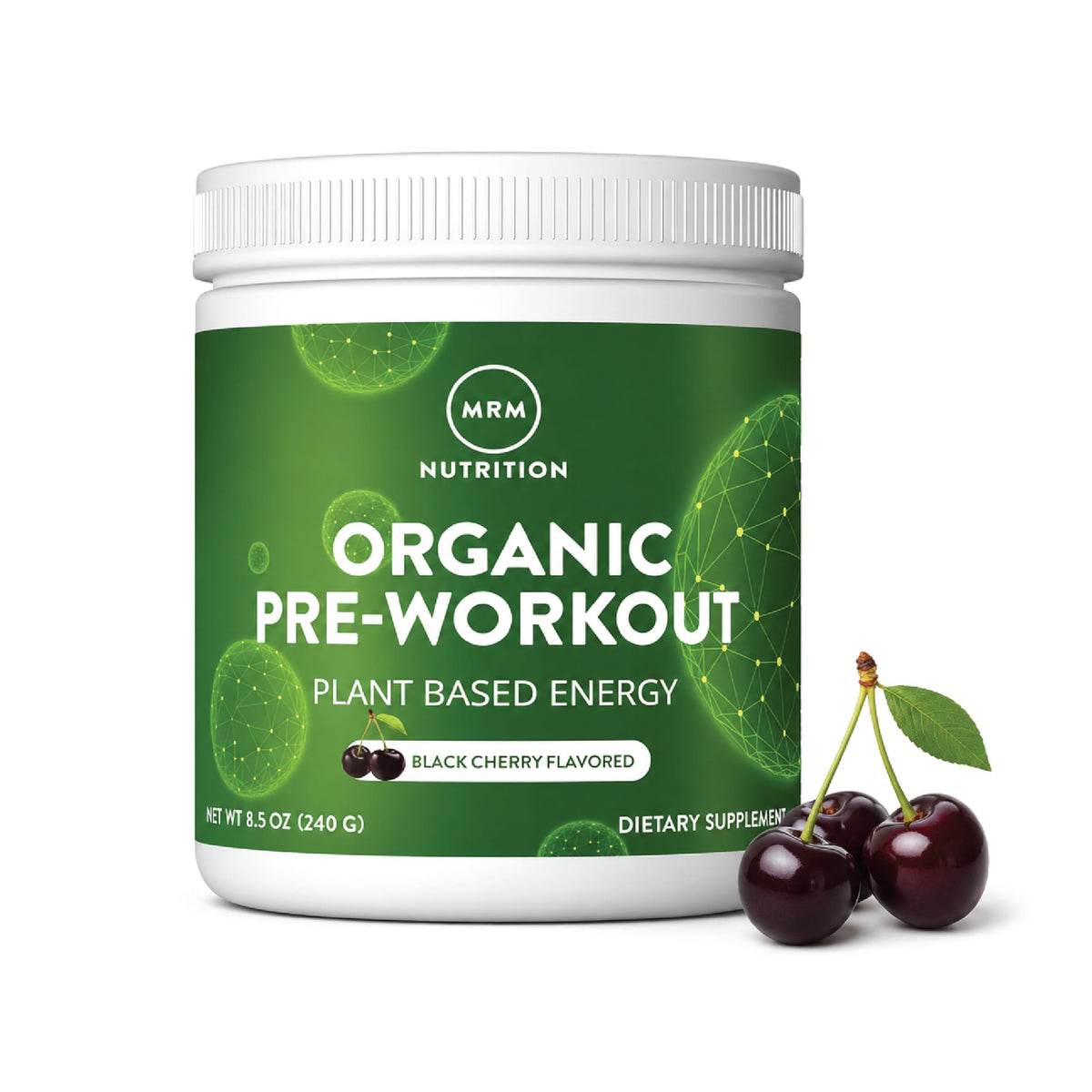 Organic Pre-Workout Powder Black Cherry 20 Servings V2880