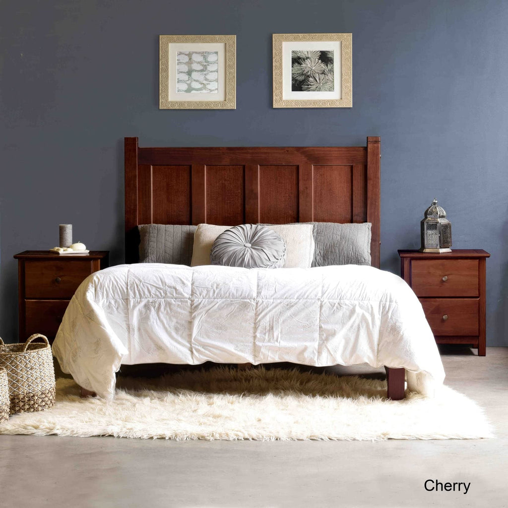 Solid Wood Platform Bed, Full Size, Cherry R650931