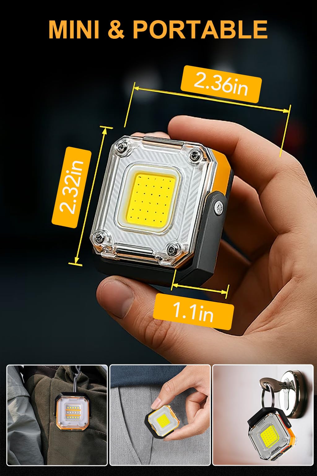 2 Pack Rechargeable LED Work Light O58739