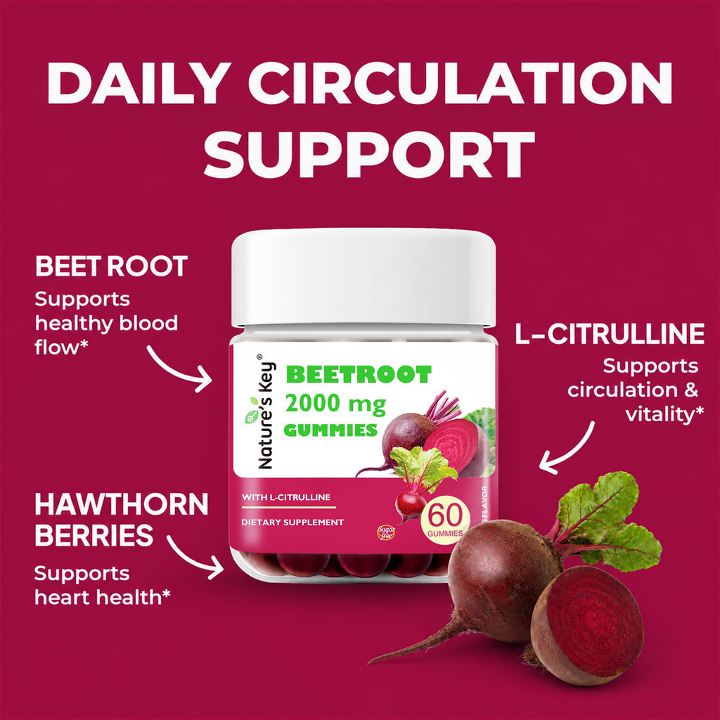Beet Root Gummies 60 Count Vegan Non-GMO Gluten Free O96779