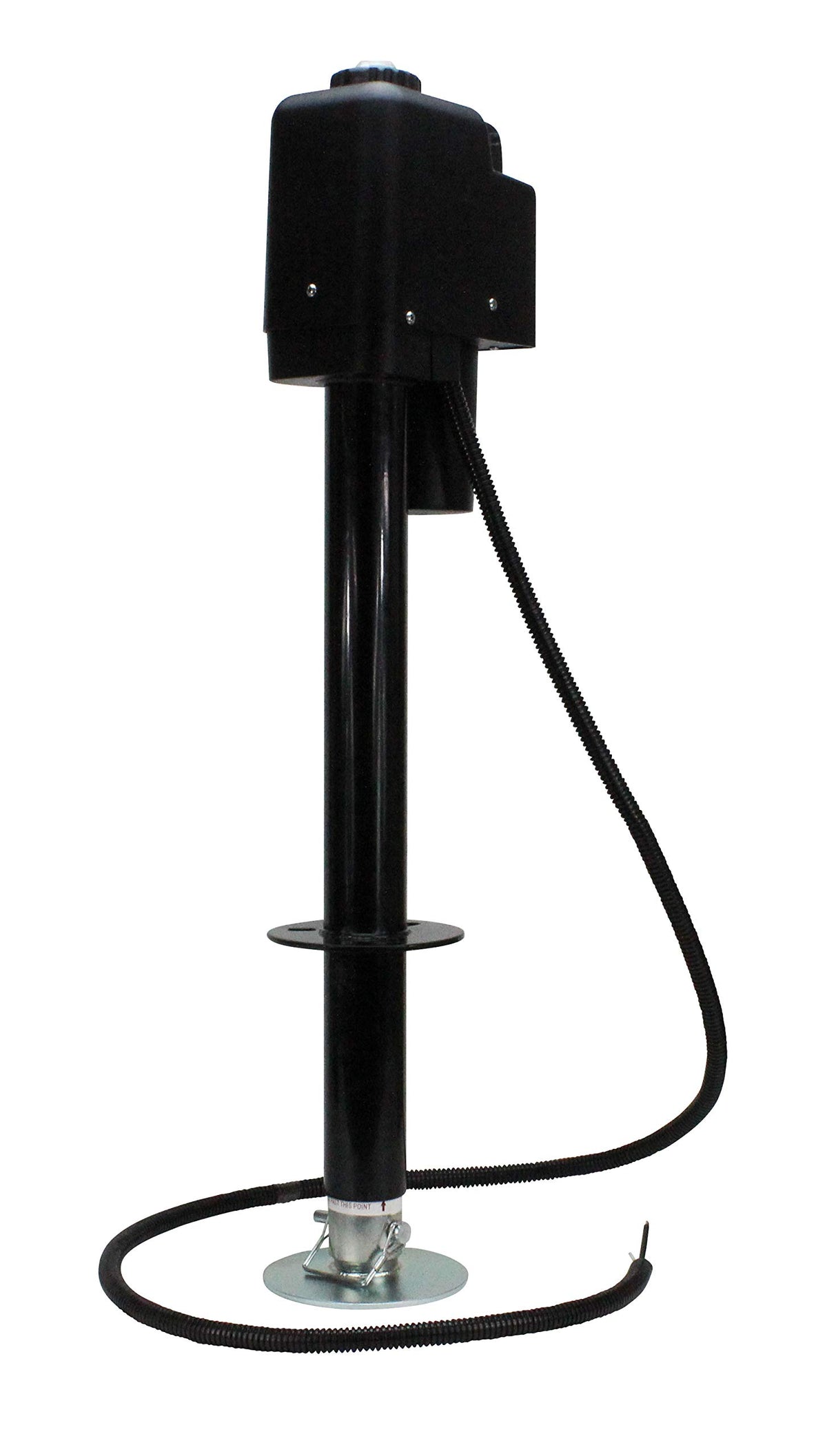 Electric A-Frame Tongue Jack with LED Work Light and Ground Wiring, 3,650 lbs. Capacity, Black Q723