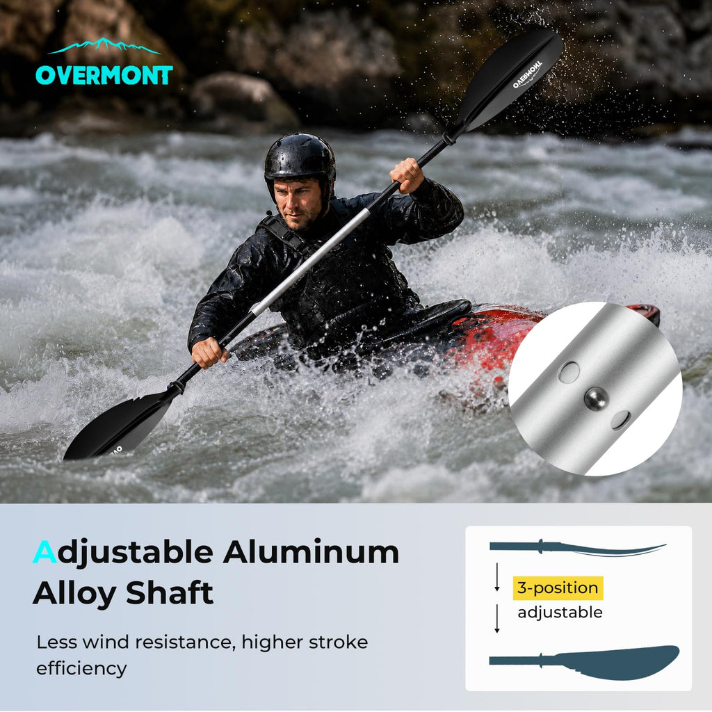 Heavy Duty Aluminum Alloy Kayak Paddles with Leash J68373