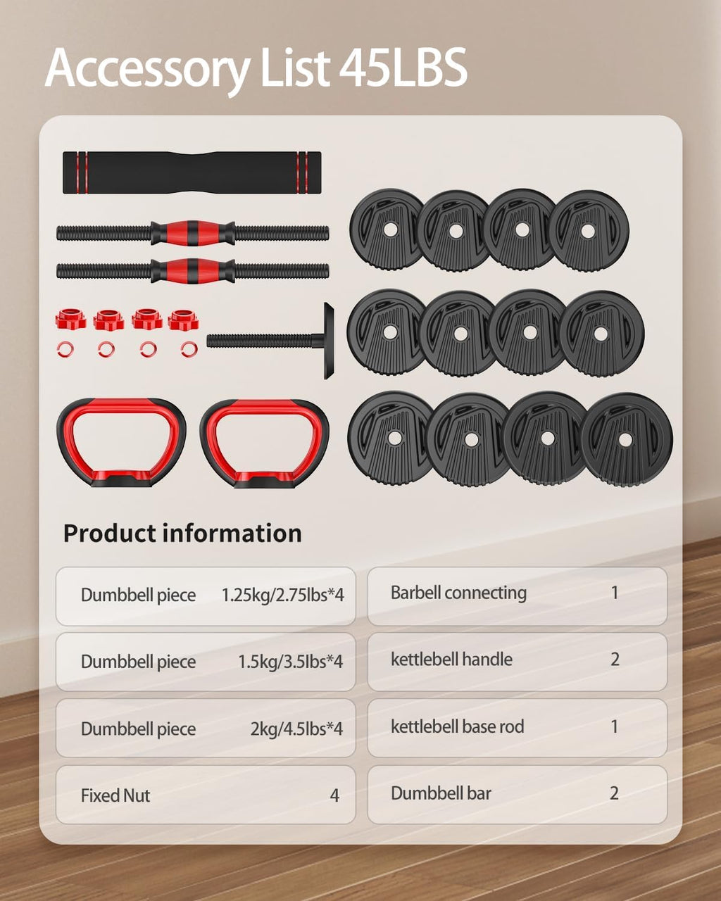 Adjustable Dumbbell Free Weight Set X1905