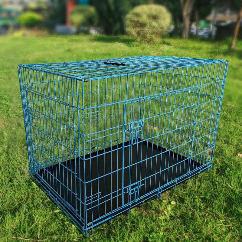 36-Inch Folding Metal Dog Crate with Divider and Removable Tray B718154