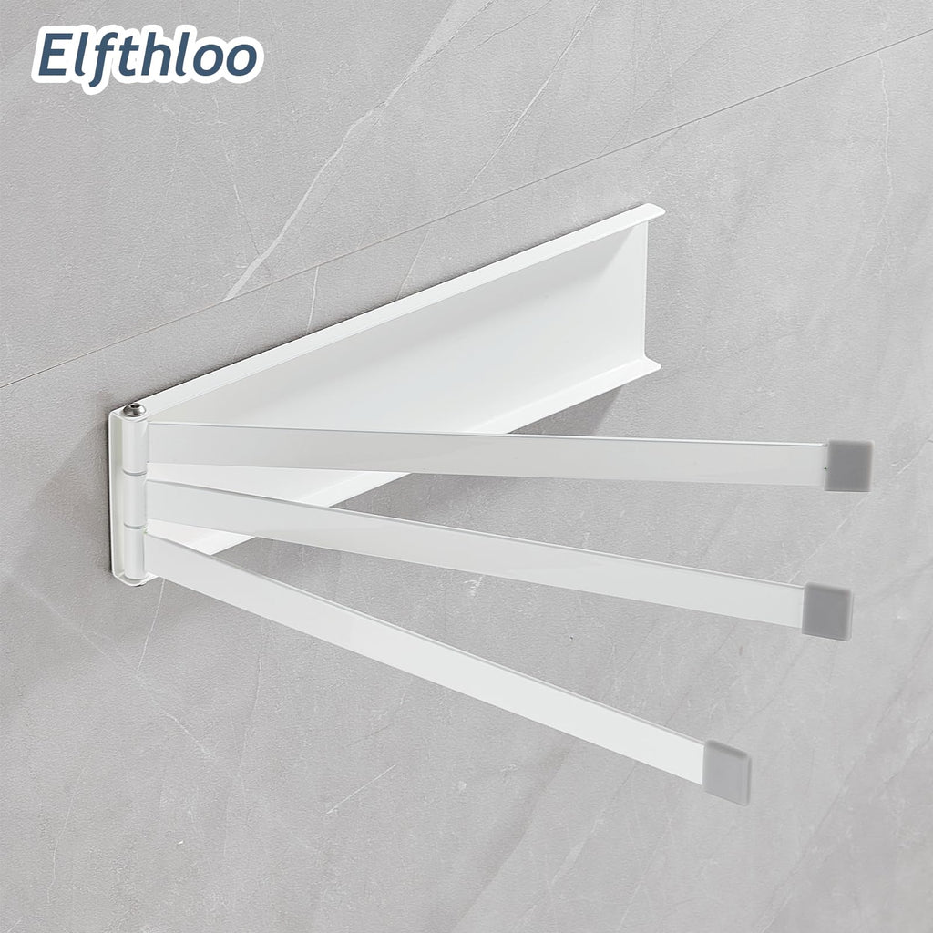 Swivel Kitchen Towel Rack 3-Arm White P71510