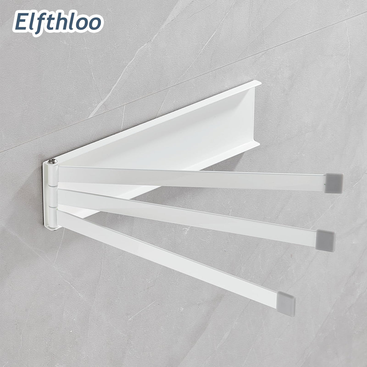 Swivel Kitchen Towel Rack 3-Arm White P71510