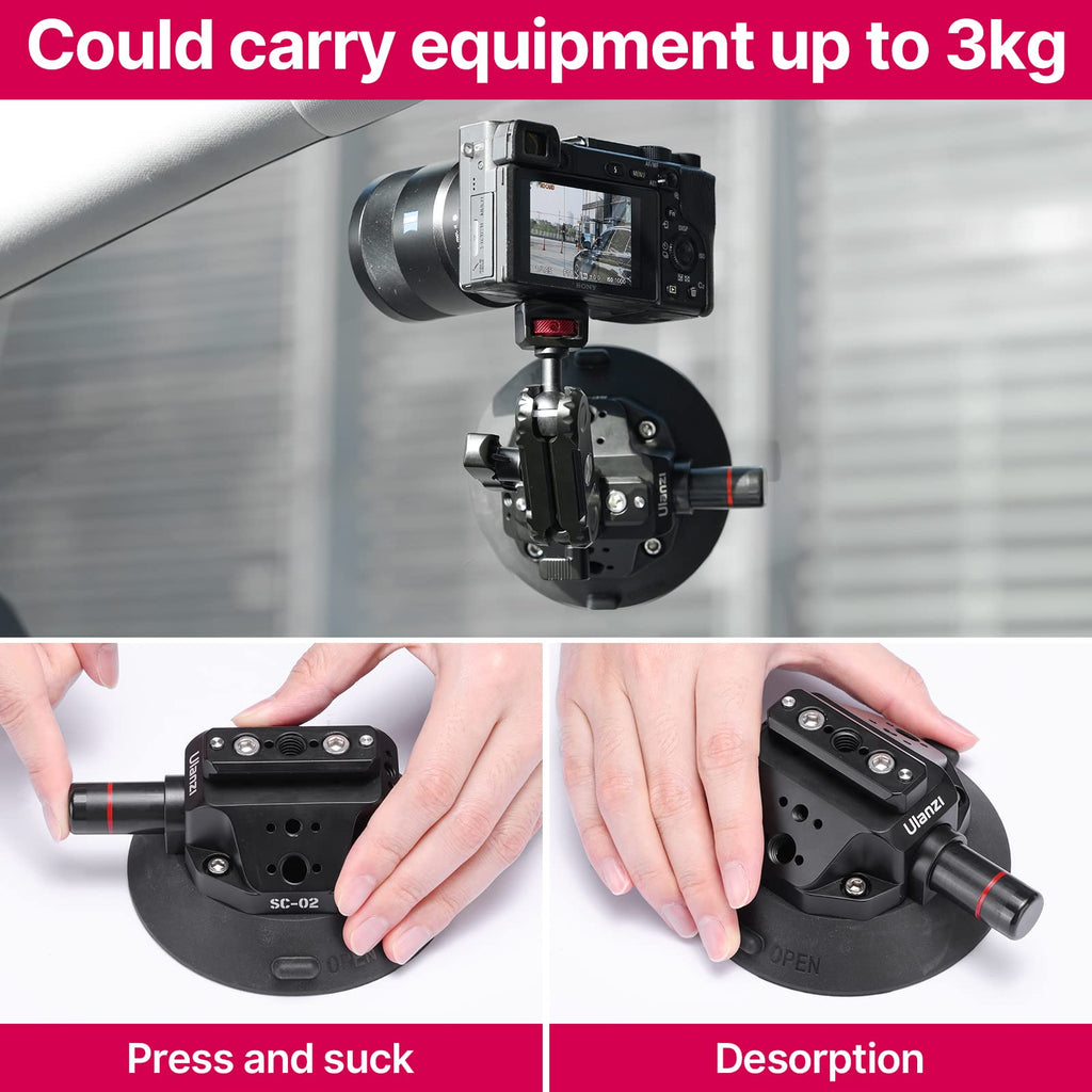 Suction Mount 4.5'' Magic Arm Bracket for DSLR Cameras M407