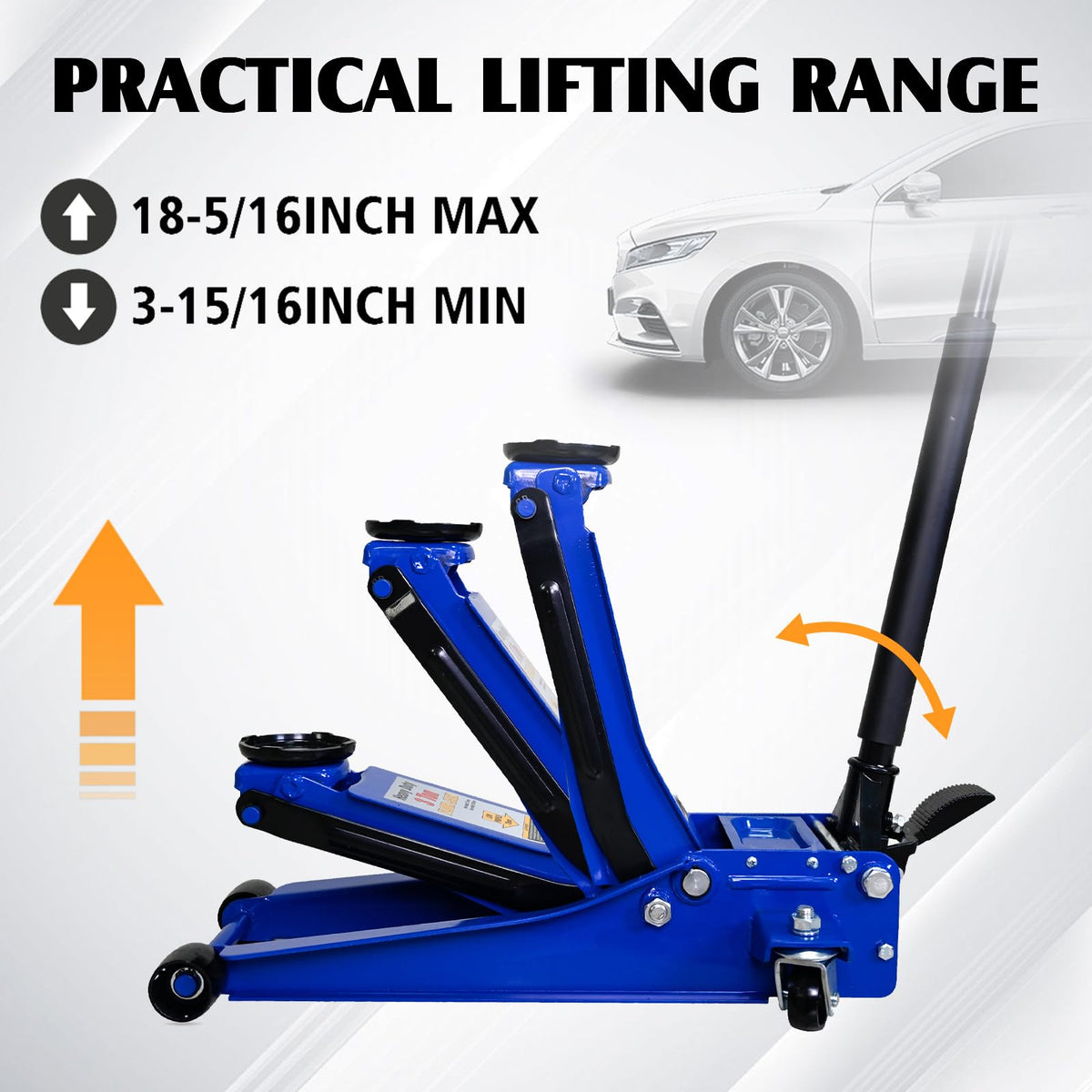 3 Ton Hydraulic Floor Jack with Foot Pedal K641607