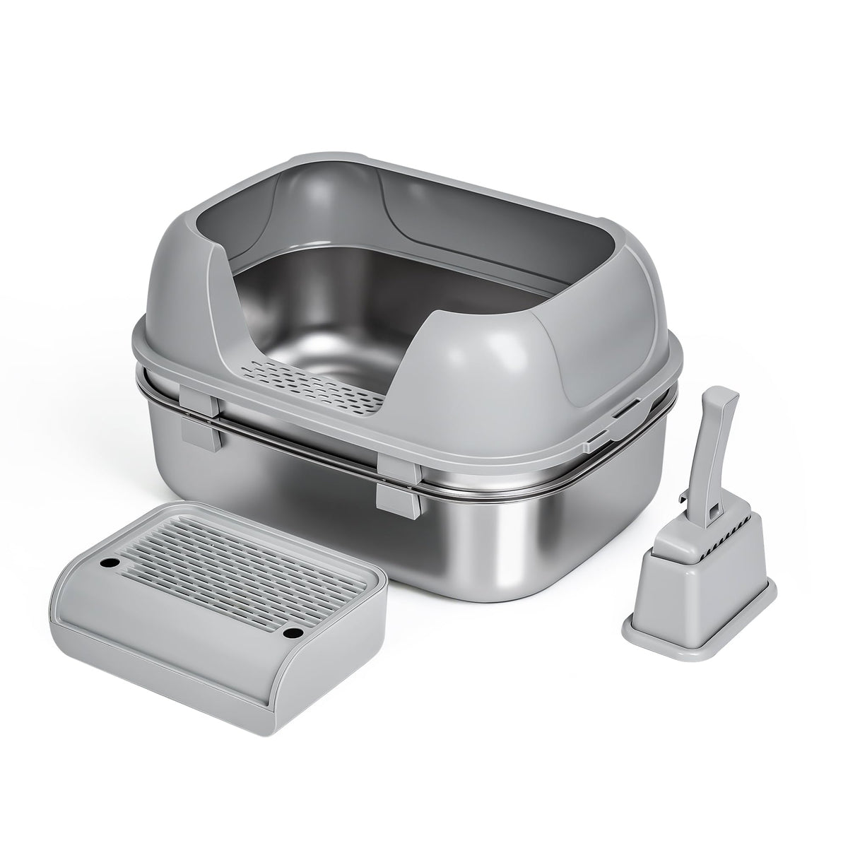 Stainless Steel Sifting Cat Litter Box H3807