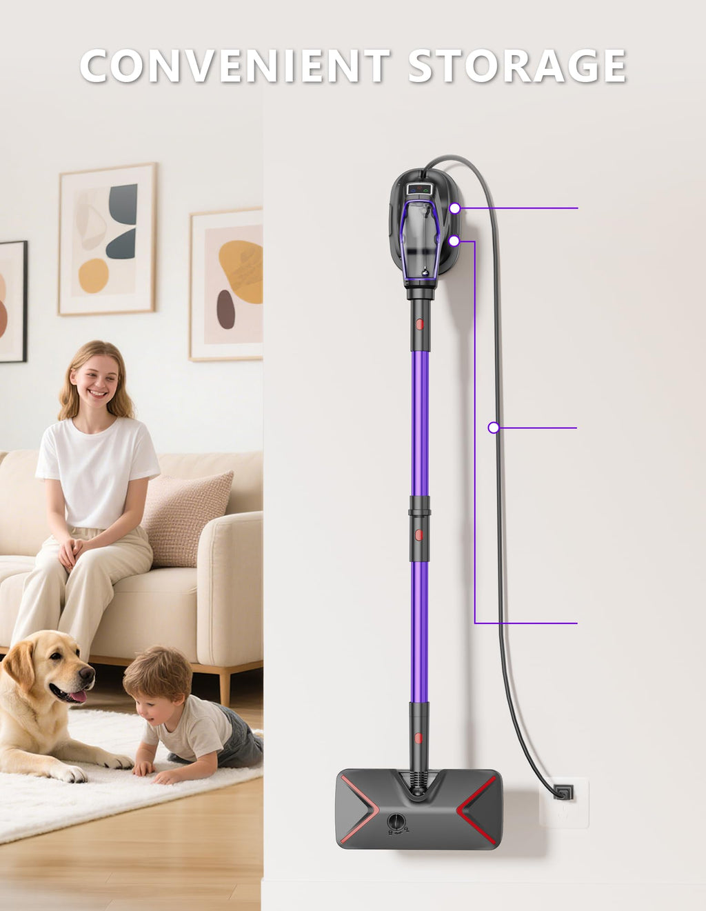 Heavy Duty All-in-One Steam Mop with Detachable Handheld Steamer A63677