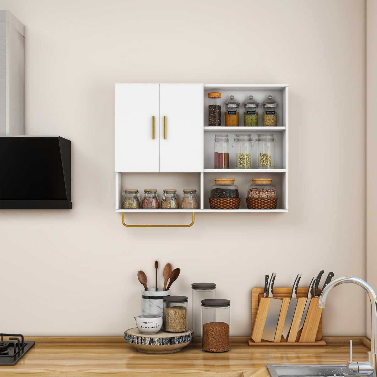 Wood Wall Mounted Bathroom Cabinet P2223
