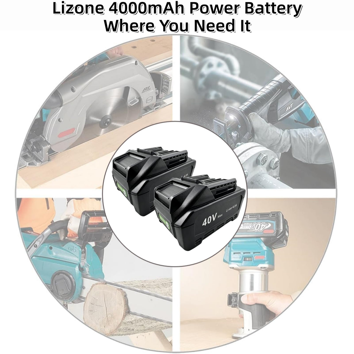 40V 4.0Ah Battery 2 Pack T640