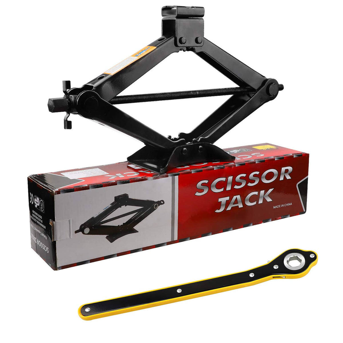 2 Ton Scissor Jack with Ratchet Handle B493