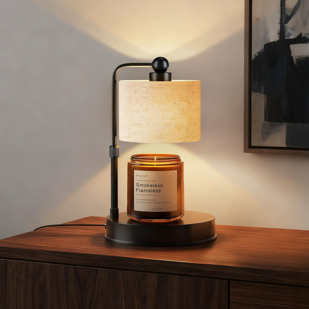 Black Dimmable Candle Warmer Lamp with Timer C5053