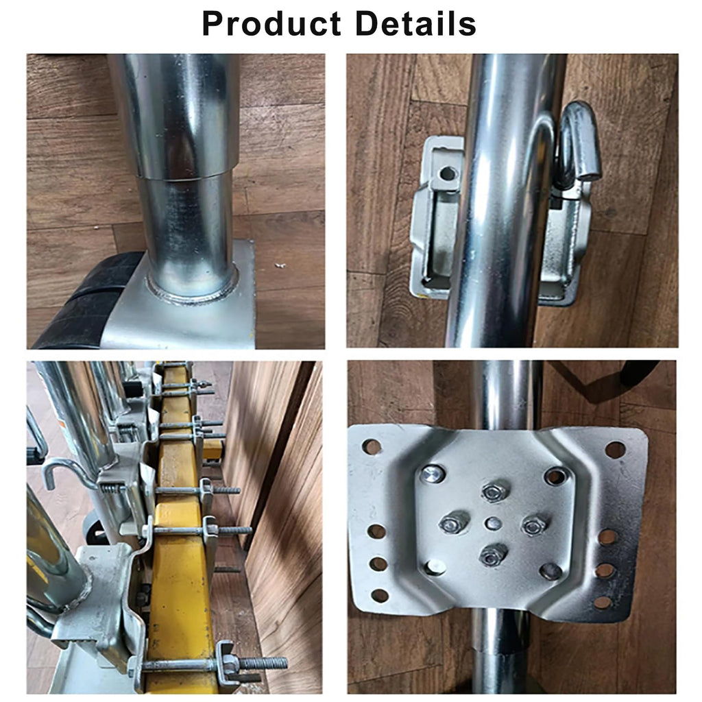 Heavy Duty Boat Trailer Jack with Dual Wheels, 2000lb Capacity, Side-Wind Crank, Swivel Design, Frosted Black Finish B512