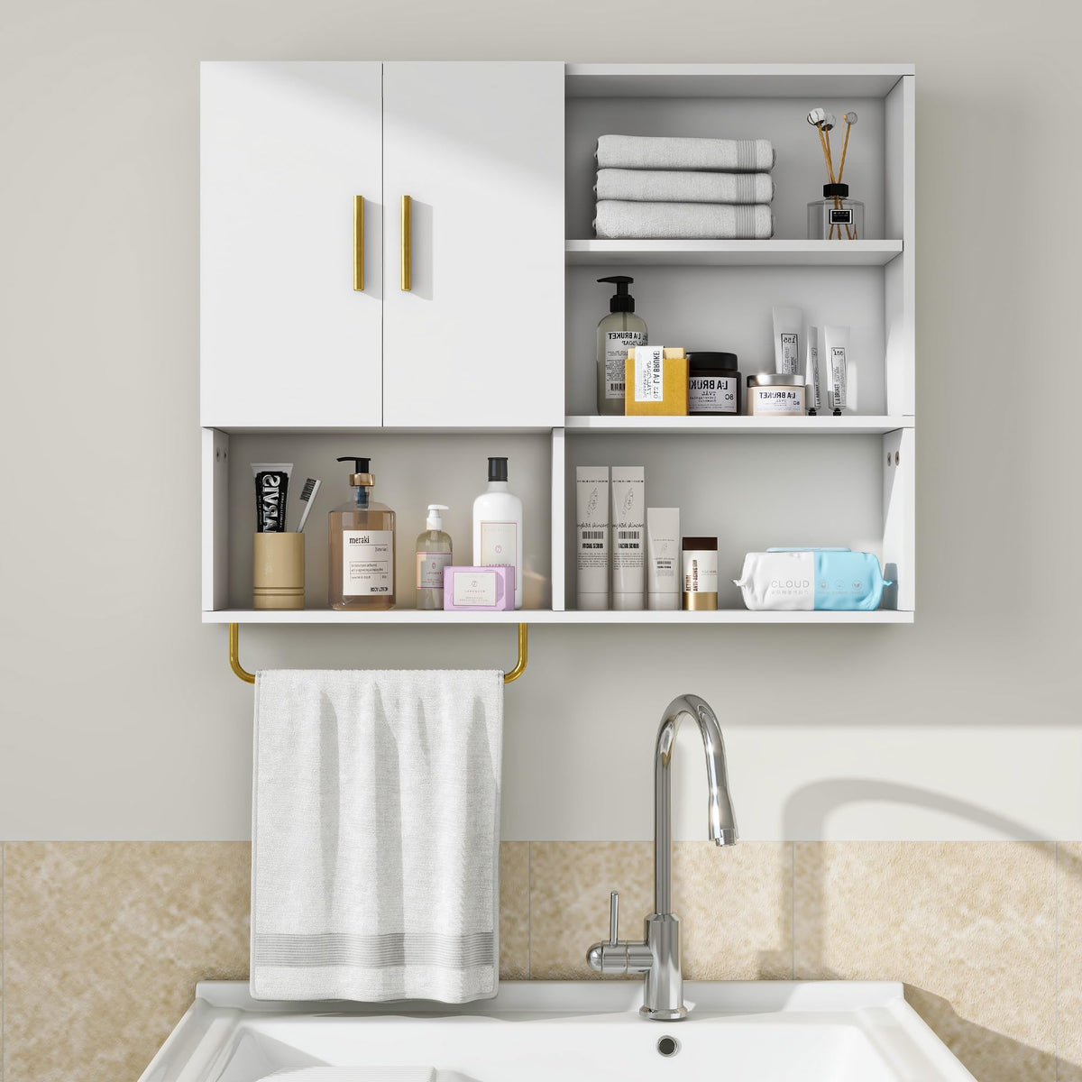 Wood Wall Mounted Bathroom Cabinet P2223