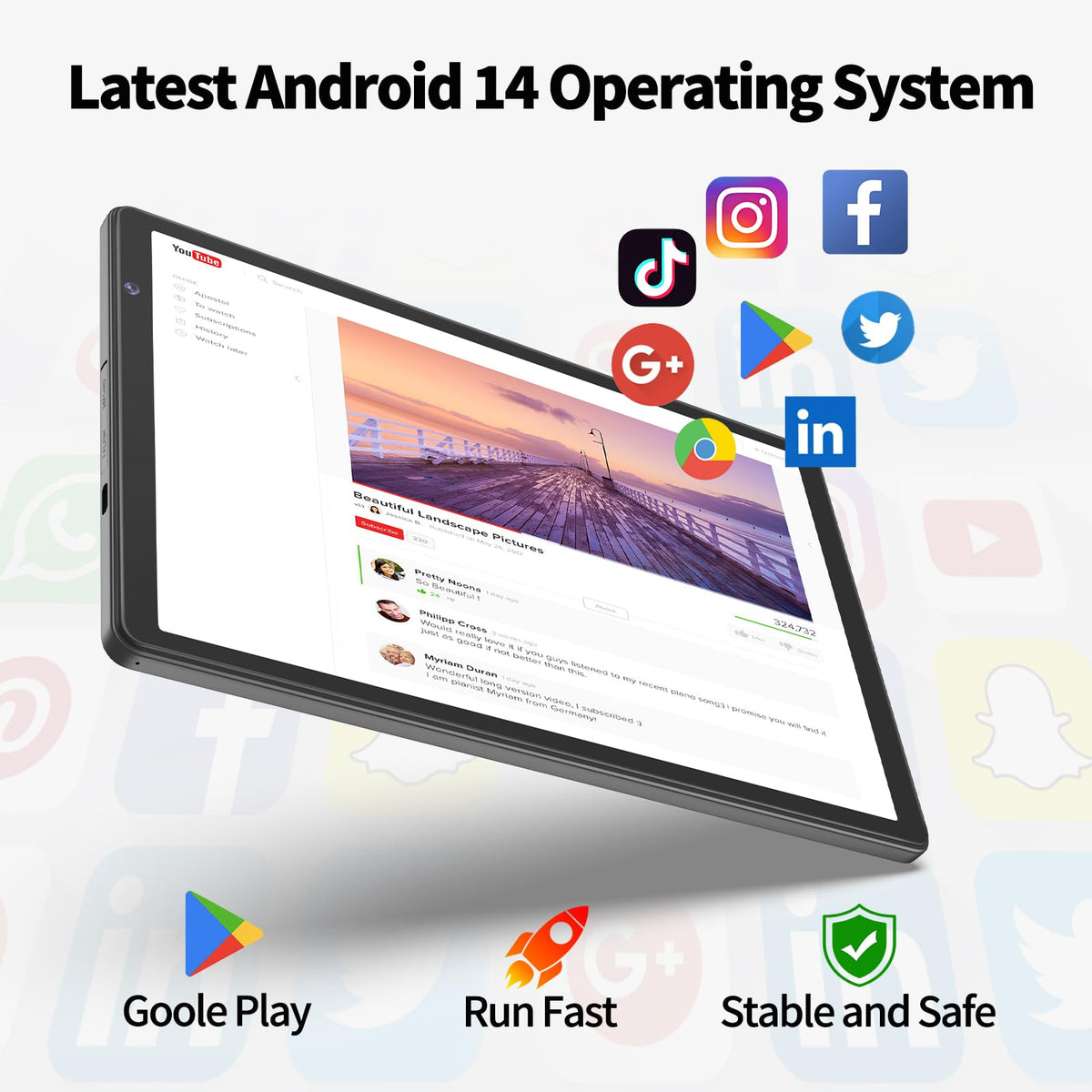 Android 10 inch Tablet 32GB Expandable HD IPS Screen Q879