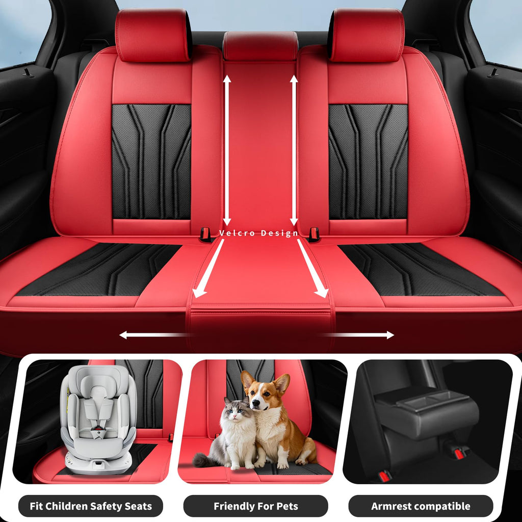 Red & Black Car Seat Covers F14019
