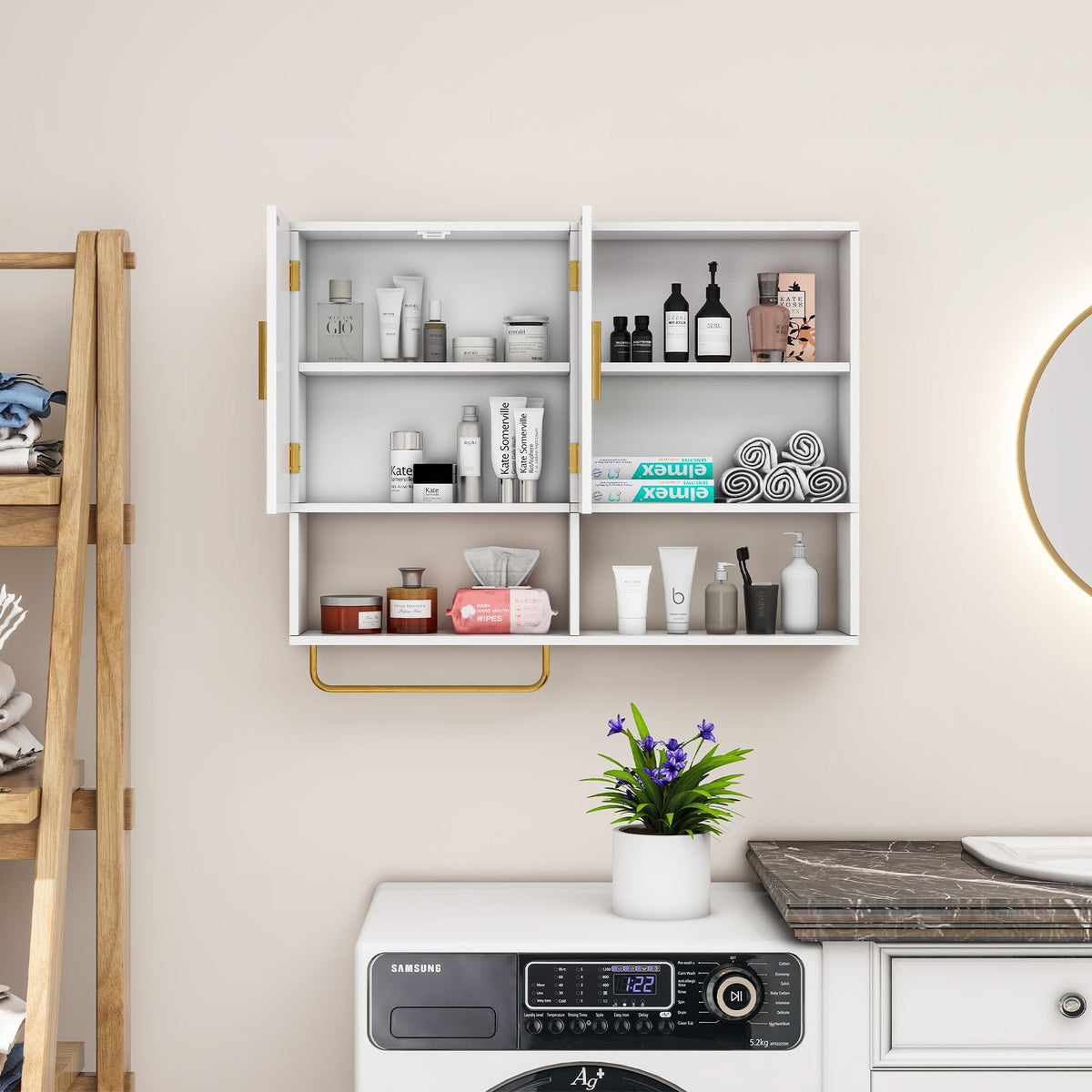 Wood Wall Mounted Bathroom Cabinet P2223