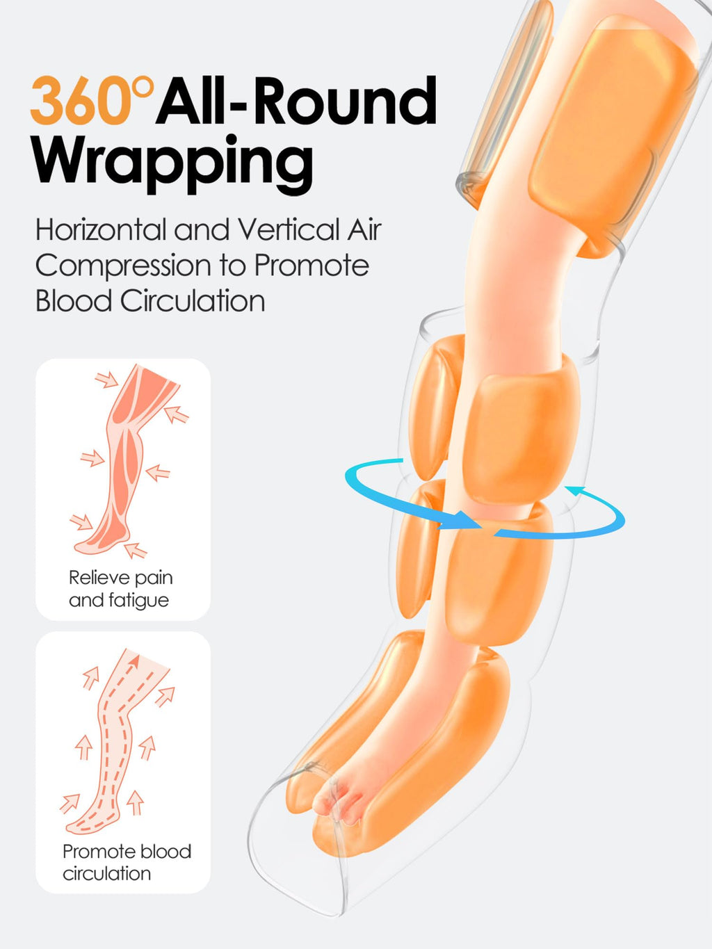 Air Compression Leg Massager with Heat W3963
