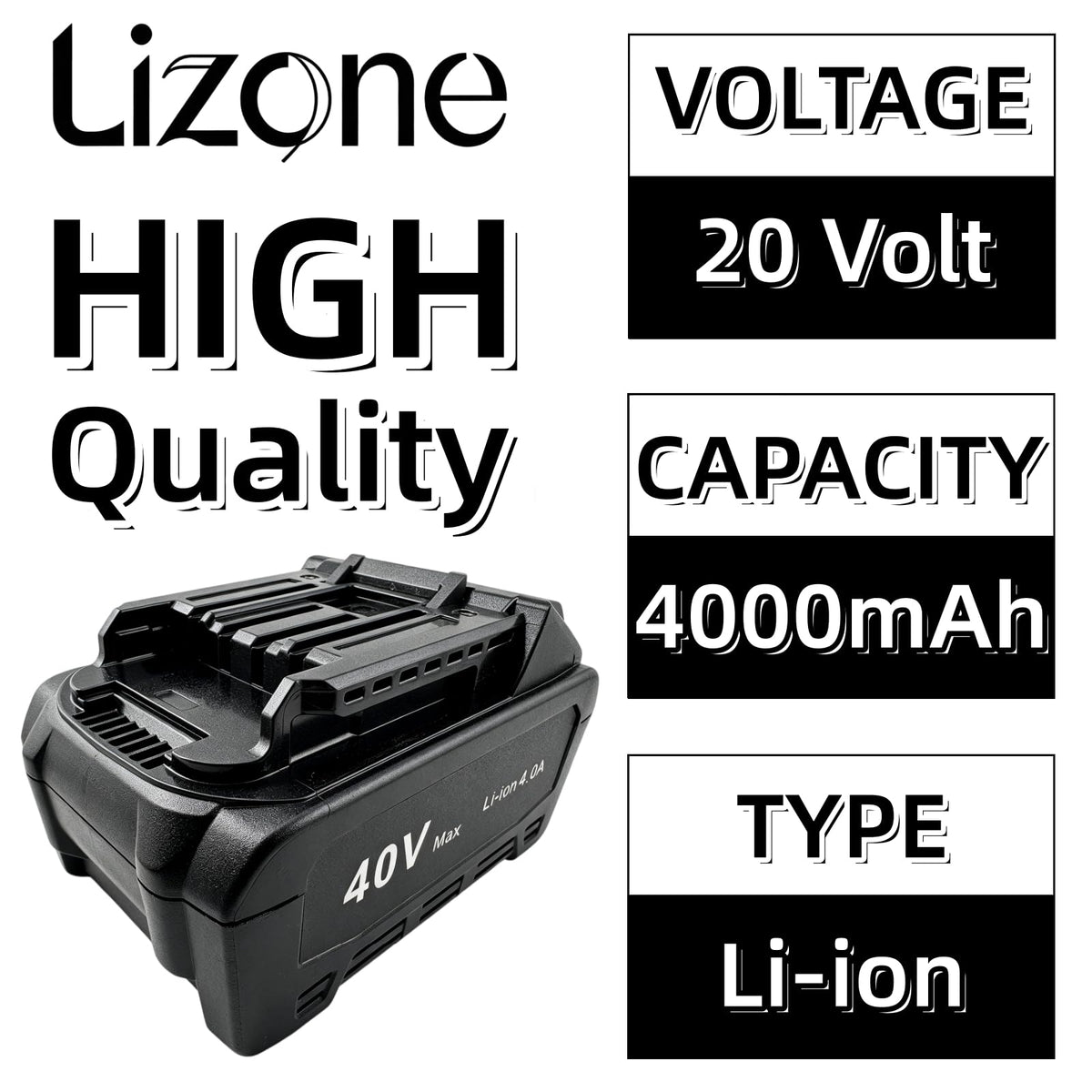 40V 4.0Ah Battery 2 Pack T640