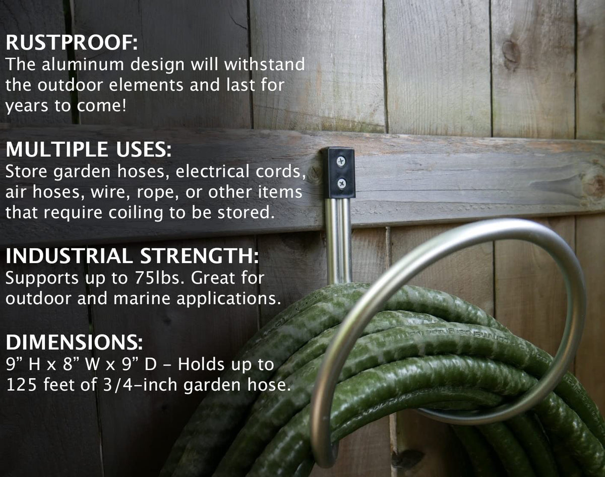 Aluminum Hose Hanger Wall Mount Q35342