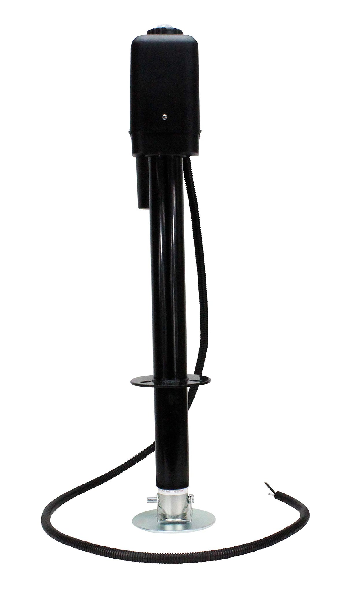Electric A-Frame Tongue Jack with LED Work Light and Ground Wiring, 3,650 lbs. Capacity, Black Q723