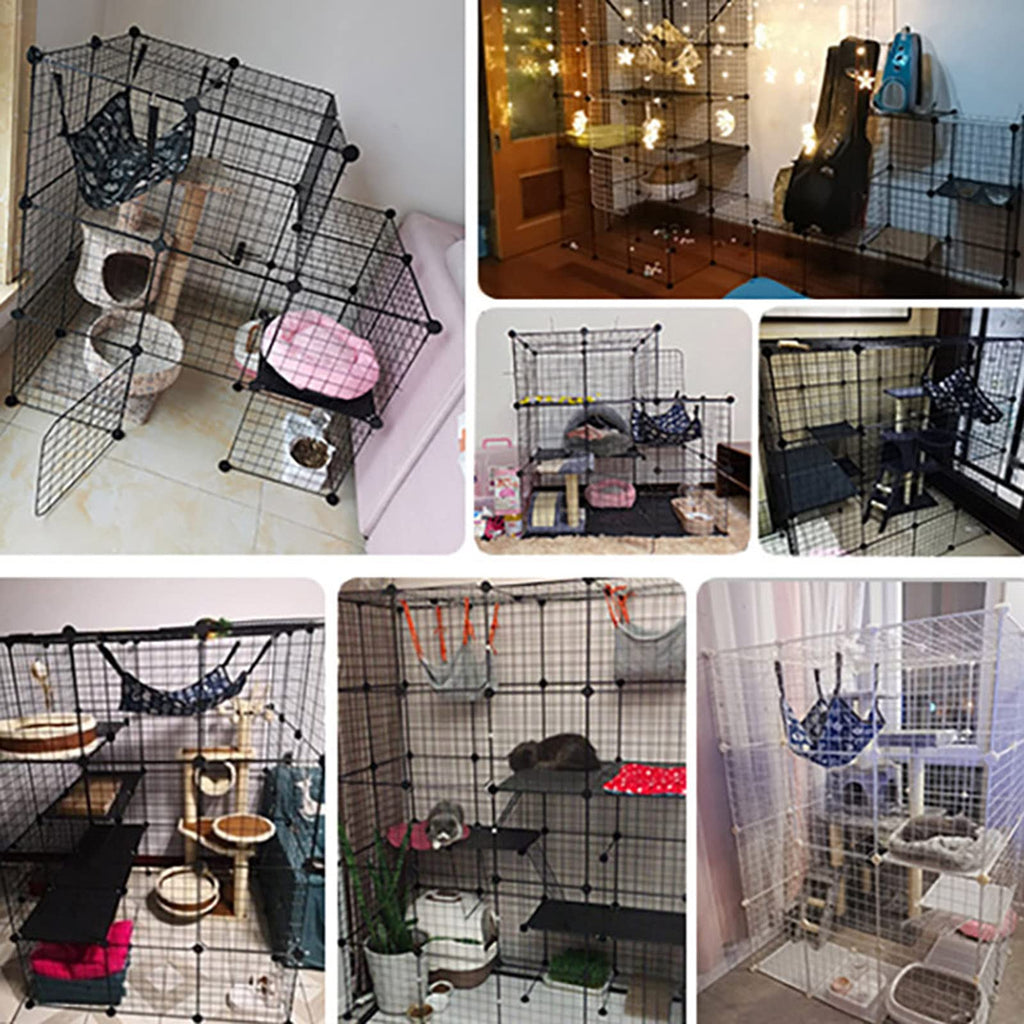 Cat Cage Indoor Playpen Metal Wire Kennel Small Animal Crate I5660