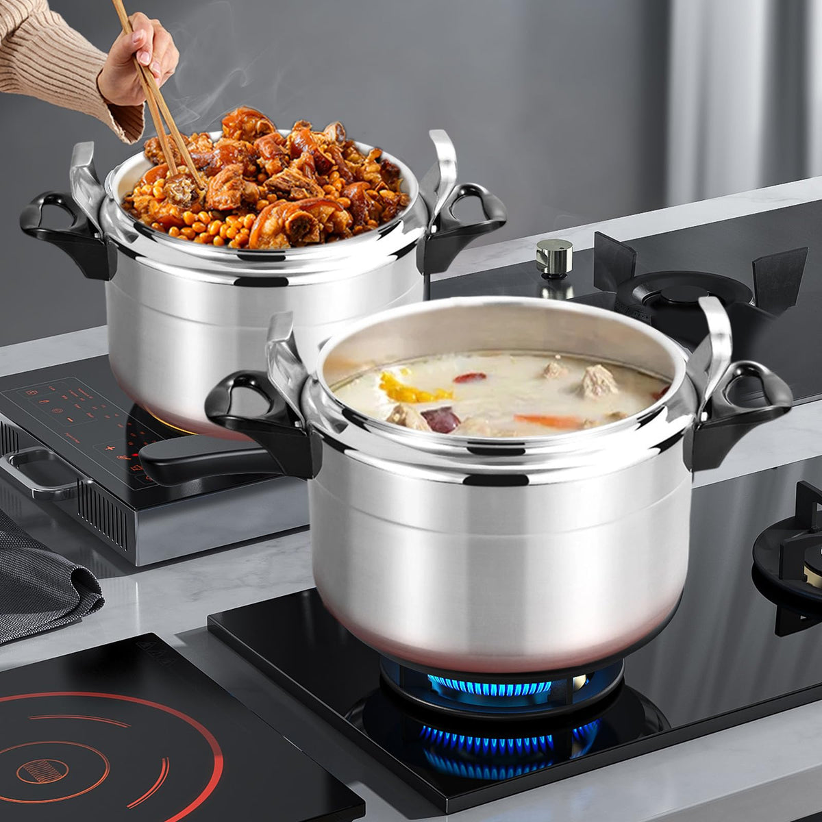 3L Stainless Steel Aluminum Mini Pressure Cooker I260827