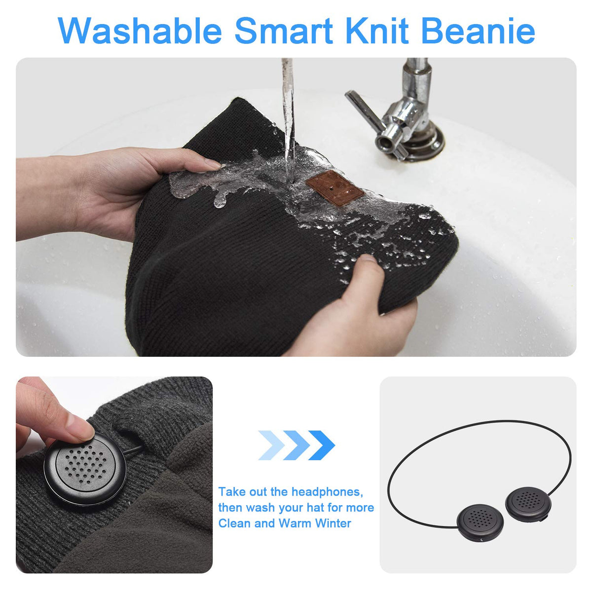 Bluetooth Knit Winter Cap with Microphone Y1550