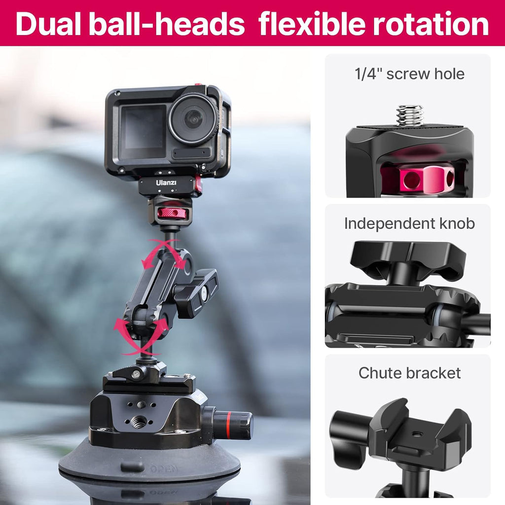 Suction Mount 4.5'' Magic Arm Bracket for DSLR Cameras M407