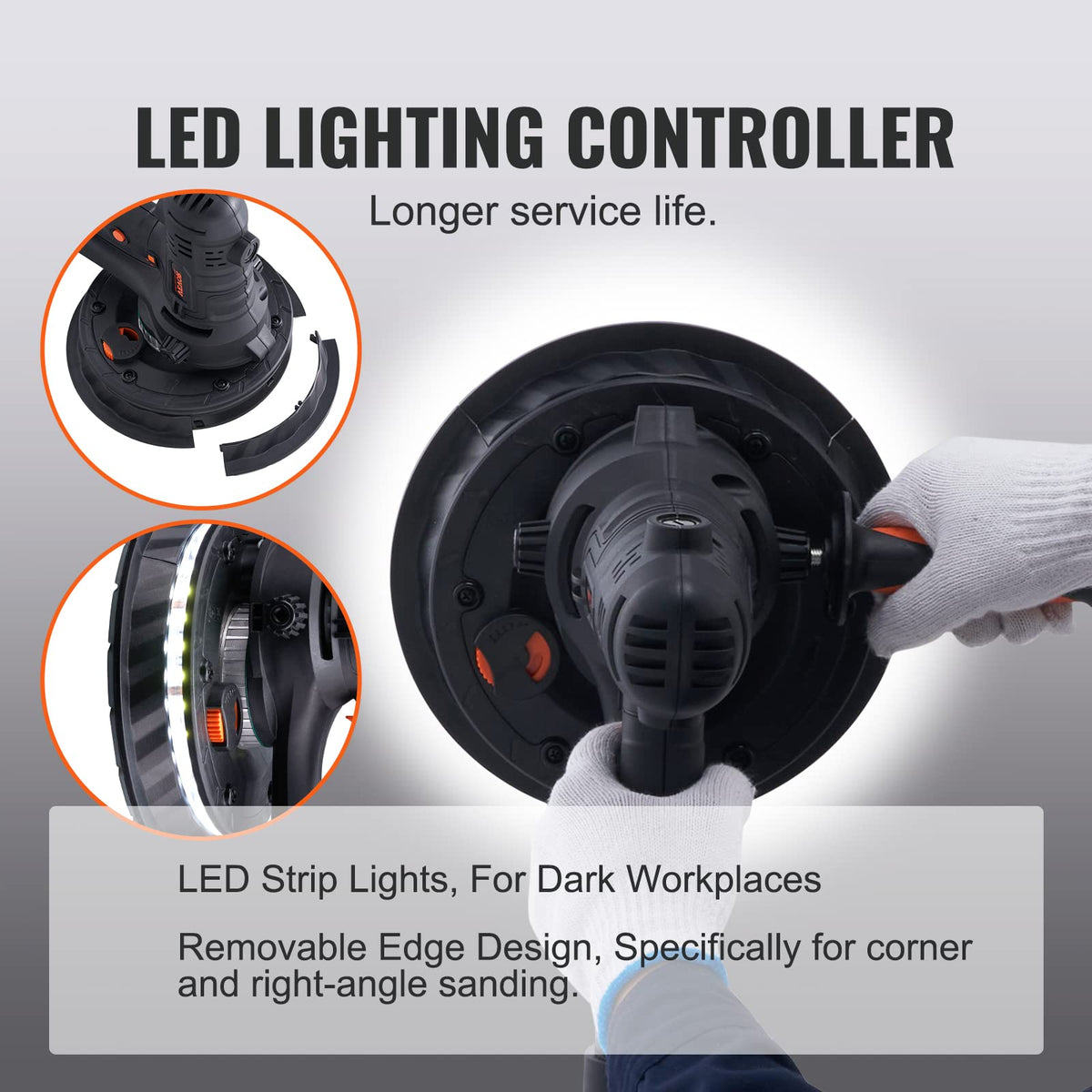 800W Electric Drywall Sander with 12 Sanding Discs E348043