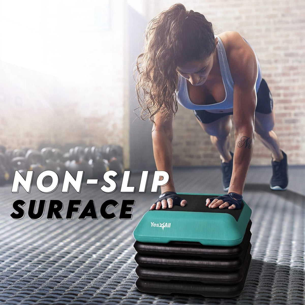 Adjustable Aerobic Step Platform with Stackable Risers V145