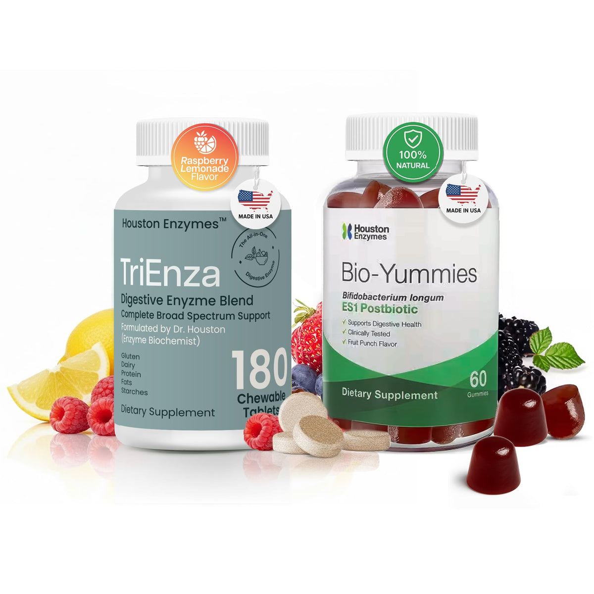 Digestive Enzymes 180 Chewables & Postbiotic Supplement 60ct P75787