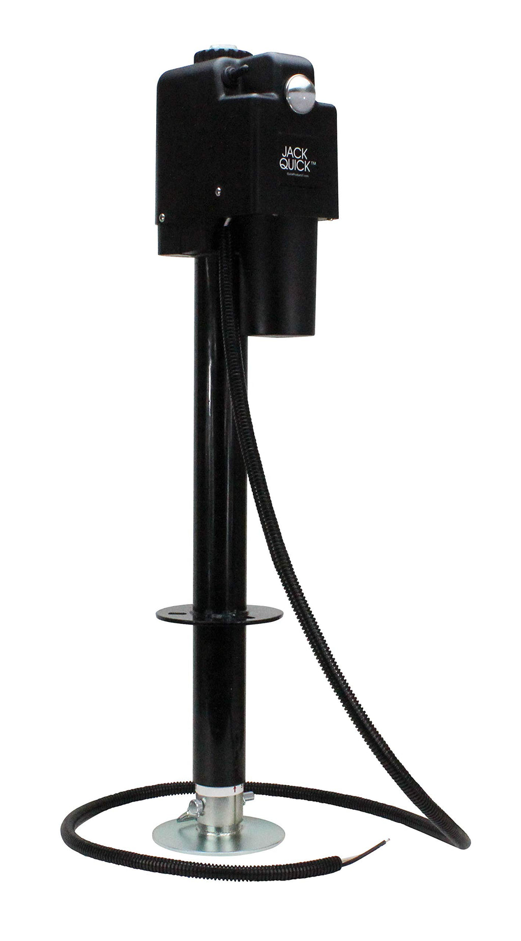 Electric A-Frame Tongue Jack with LED Work Light and Ground Wiring, 3,650 lbs. Capacity, Black Q723