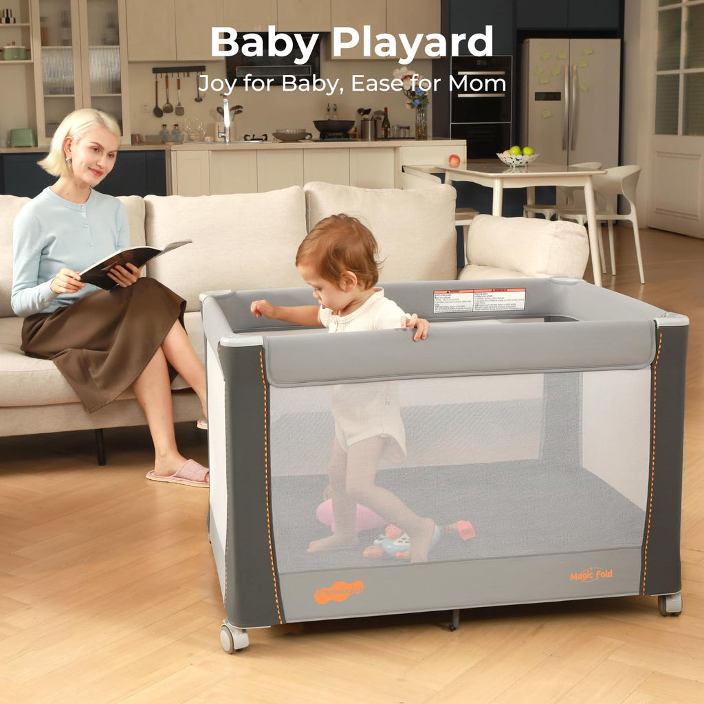 3-in-1 Pack and Play with Bassinet & Changing Table O349