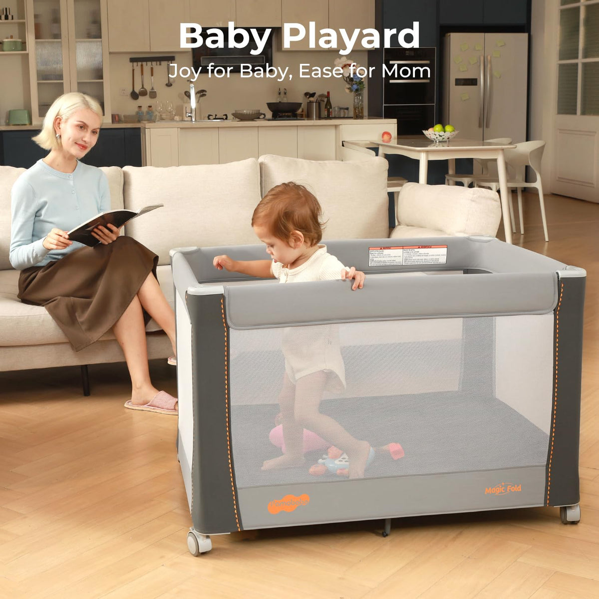 3-in-1 Pack and Play with Bassinet & Changing Table O349